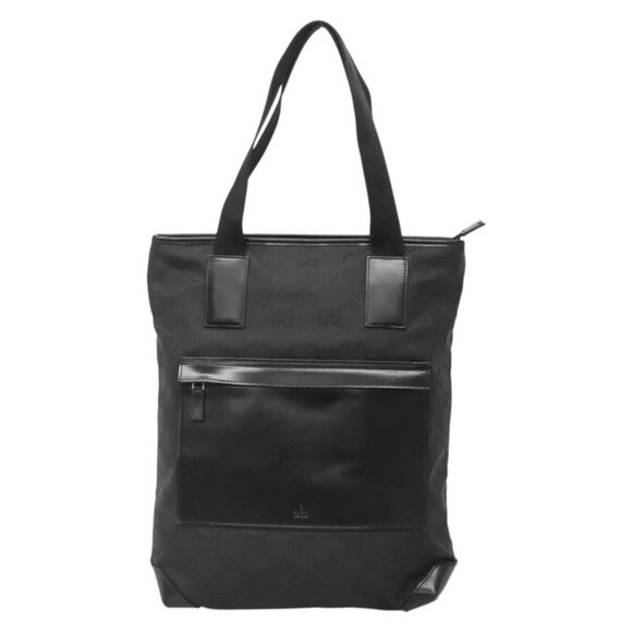 GUCCI GG Canvas Tote Bag Outlet Black Silver 180450 Auth ep10324 - Picture 11 of 16